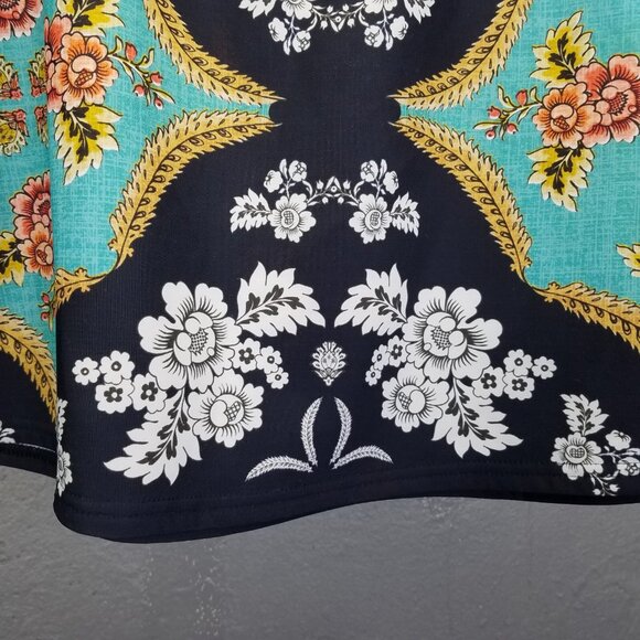 Black Milk Mini Skirt Womens XS Folk Art Floral A-Line Skater Thick Fleece Lined - Picture 3 of 12